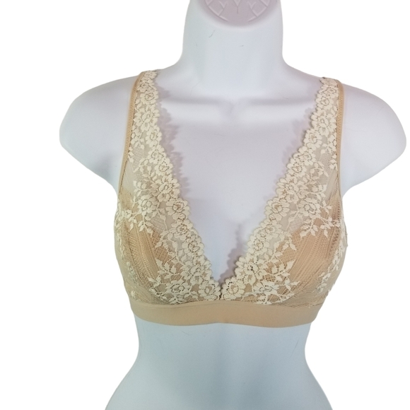 Wacoal embrace sand ivory lace bralette 36 - Picture 2 of 8